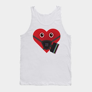 Masked Heart - Half Respirator Tank Top